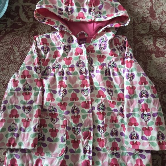 Disney Pink Hooded Jacket with Minnie Mouse Print - Picture 2 of 5